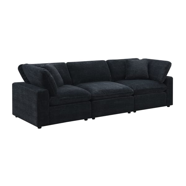 Cloud 9 - Modular 3 Piece Living Room Set - Zaftag Ebony