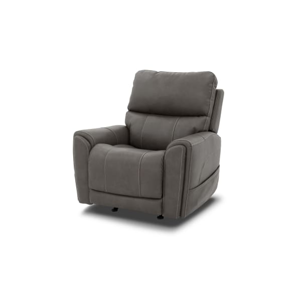 Carter - Power Rocking Recliner With Power Headrest, Lumbar, Heat & Massage - Smoke