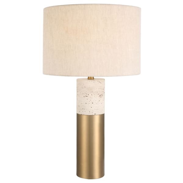 Gravitas - Elegant Brass & Stone Lamp