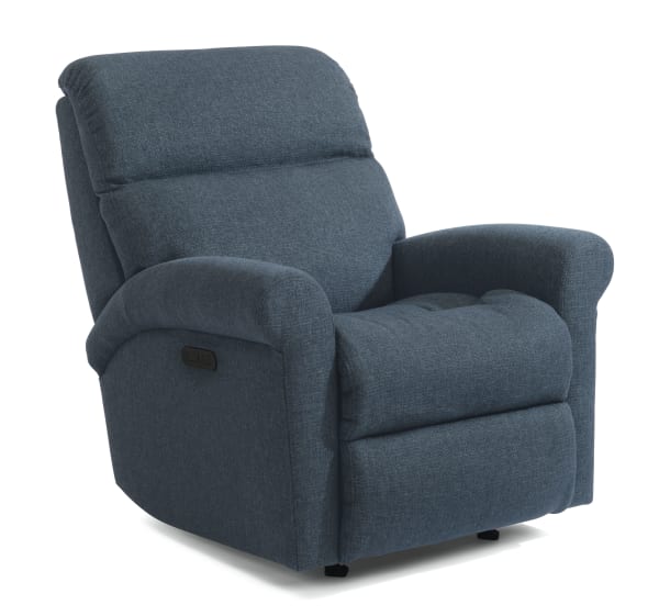 Davis - Power Rocking Recliner With Power Headrest - Blue