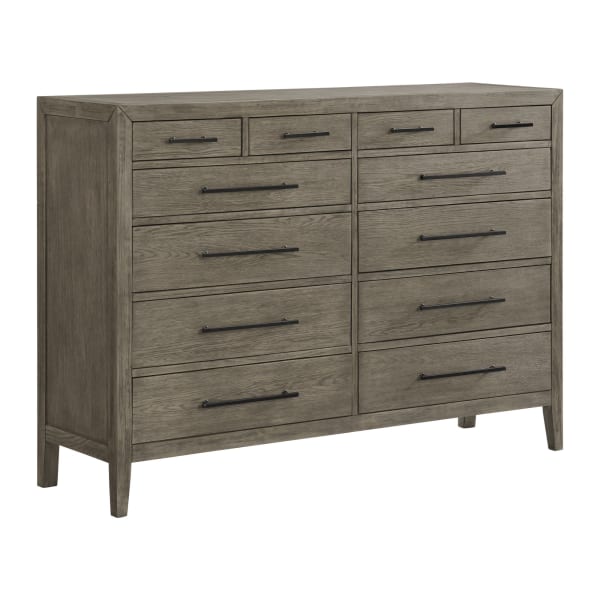 Versailles Contemporary - 12-Drawer Dresser - Gray