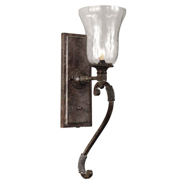 Galeana - Glass Wall Sconces - Dark Brown