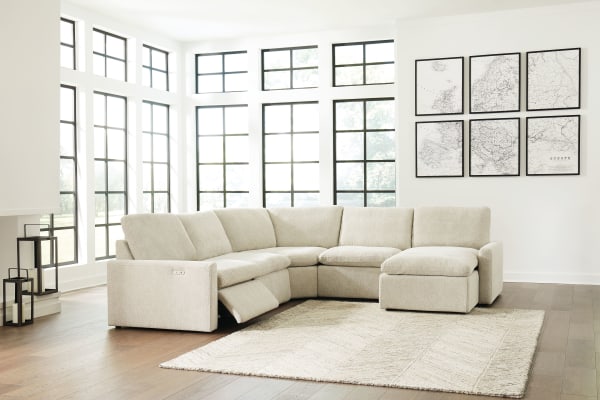 Hartsdale - Linen - Right Arm Facing Corner Chaise 5 Pc Power Sectional