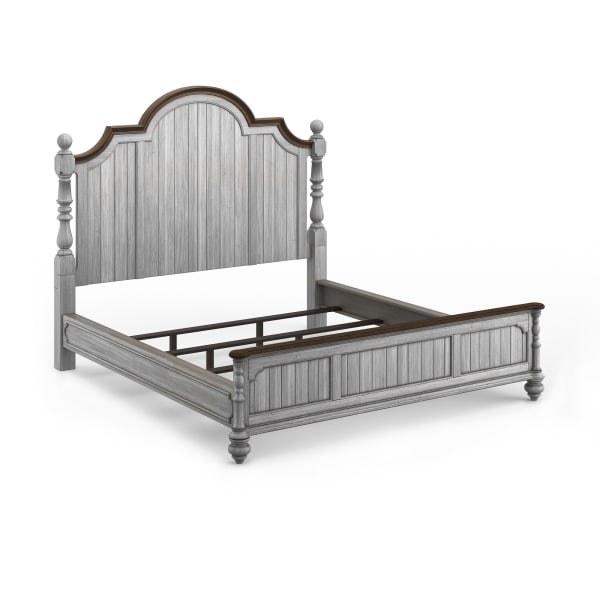 Plymouth - King Poster Bed - Gray