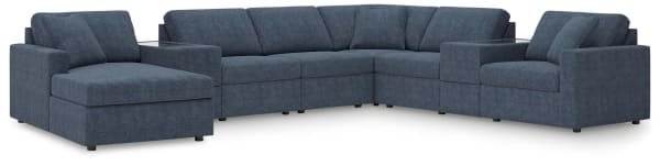 Modmax - 8-Piece Sectional With Laf Corner Chaise And Storage Consoles - Ink