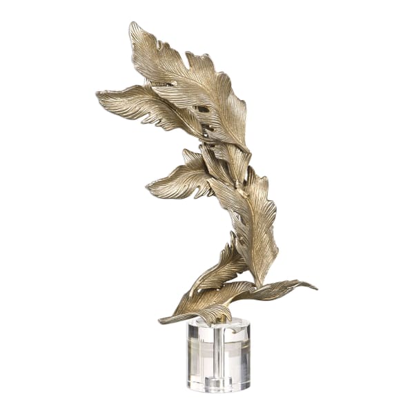 Fall Leaves - Sculpture - Champagne