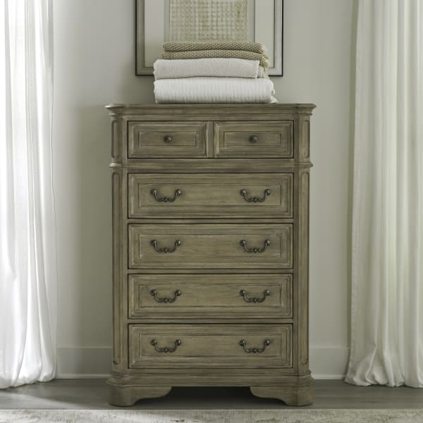 Magnolia Manor - 5 Drawer Chest - Weathered Bisque