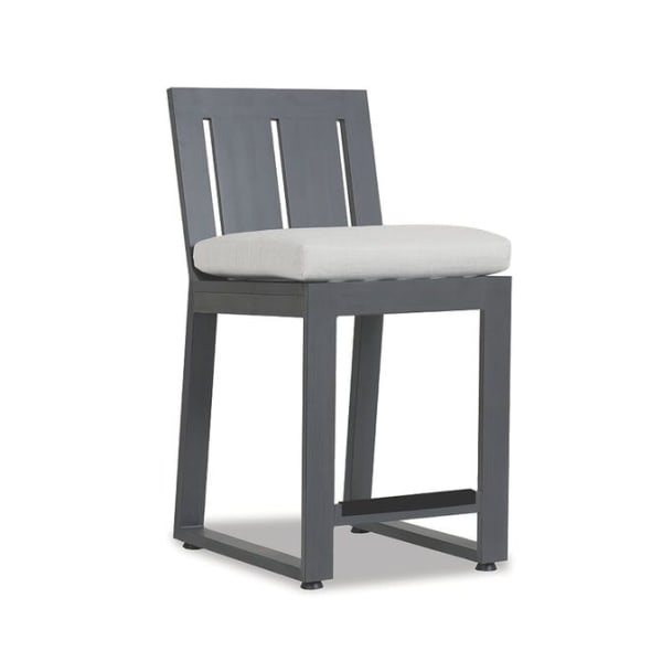 Redondo - Counter Stool, No Welt - Cast Silver / Dark Gray