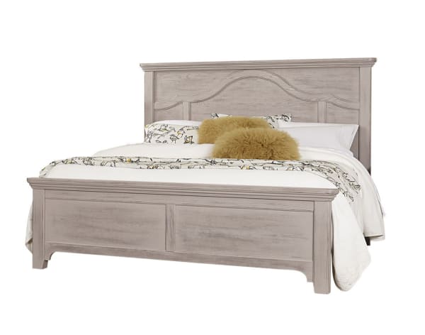 Bungalow Queen Mantel Storage Bed Finish Shown - Dover Grey/Folkstone (Two Tone)