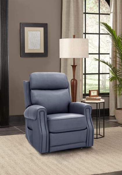 Lance - Power Lift Recliner With Power Headrest, Power Lumbar And Heat - Ocean