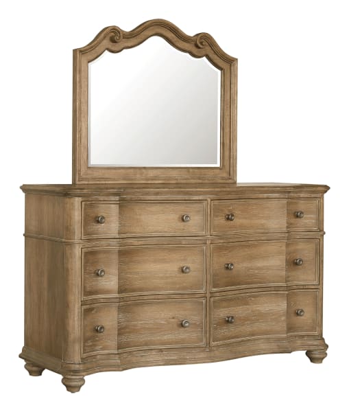 Weston Hills - Dresser With Mirror - Flax Seed