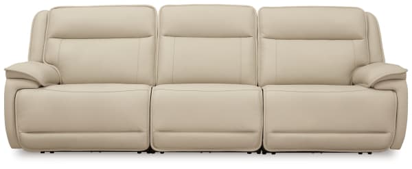 Double Deal - Almond - 3-Piece Power Reclining Sofa Sectional
