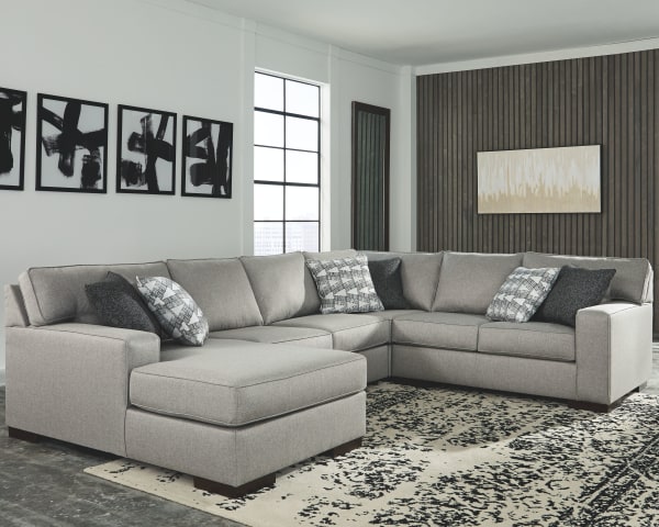Marsing Nuvella - Slate - Left Arm Facing Corner Chaise 4 Pc Sectional