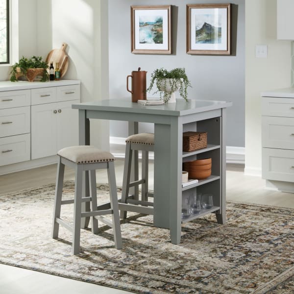 Brook Creek - 3 Piece Counter Set - Gray