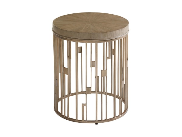 Shadow Play - Studio Round Accent Table - Light Brown