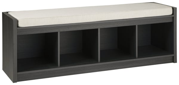 Yarlow - Dark Gray - Bench With 4 Open Storages