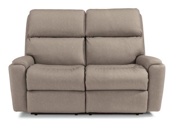 Rio - Power Reclining Loveseat With Power Headrests - Light Brown
