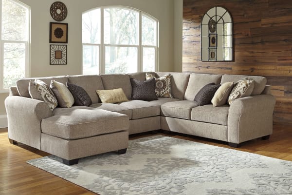 Pantomine - Driftwood - Left Arm Facing Chaise With Armless Loveseat 4 Pc Sectional