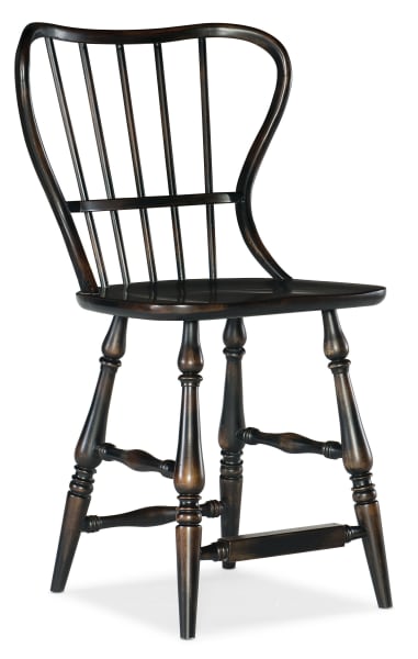 Ciao Bella Spindle Back Counter Stool-Black
