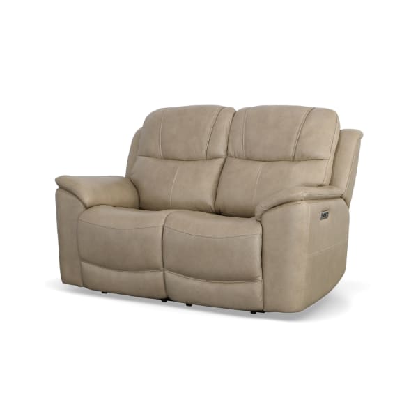 Crew - Power Reclining Loveseat With Power Headrests & Lumbar - Pebble