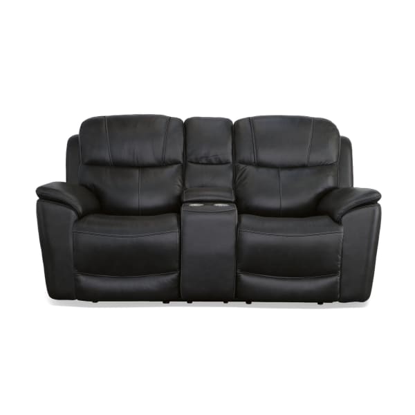 Crew - Power Reclining Loveseat With Console, Power Headrests & Lumbar - Raven