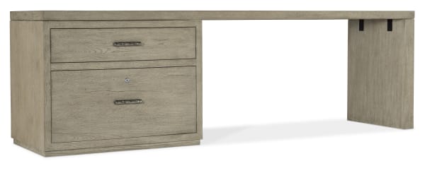 Linville Falls - 96" Desk With Lateral File - Gray