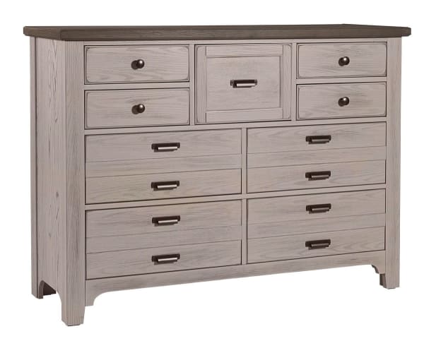 Bungalow 9 Drawer Master Dresser Finish Shown - Dover Grey/Folkstone (Two Tone)