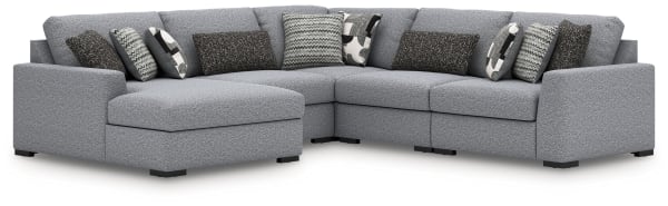 Bealton - Salt and Pepper - 5-Piece Sectional With LAF Corner Chaise