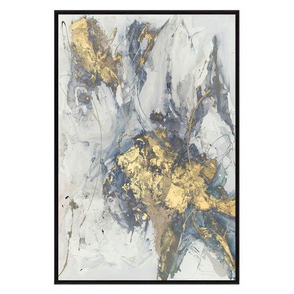 Aqua Gold - Painting 48' x 72' By Buddy Whitlock - Black