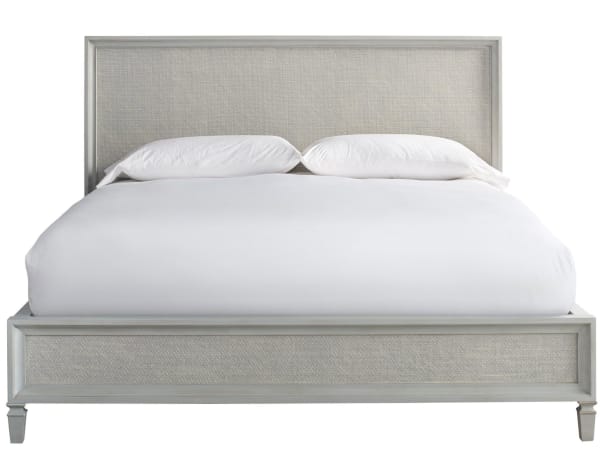 Summer Hill - French Gray - Woven Accent Queen Bed - Pearl Silver