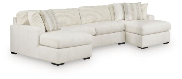 Chessington - 3-Piece Sectional With Double Chaise - Ivory