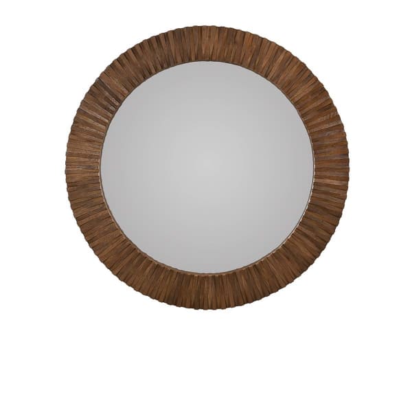 Myrtle - Round Mirror - Light Brown