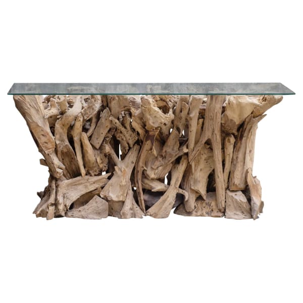 Teak Root - Console Table - Brown / Woodtone