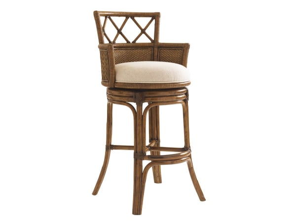 Bali Hai - Kamala Bay Swivel Bar Stool - Dark Brown