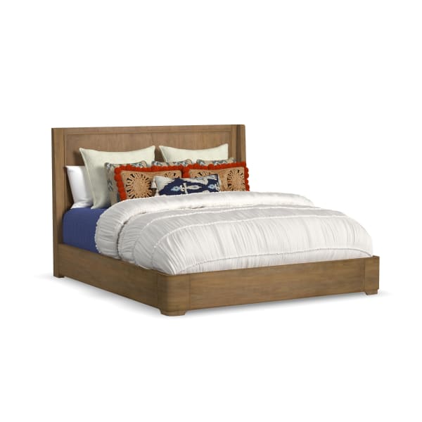 Normandy - King Panel Bed - Light Brown
