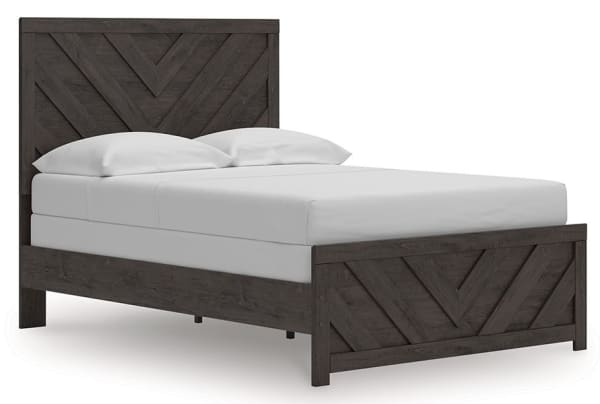 Prendonea - Charcoal - Full Panel Bed