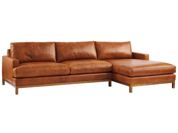 Barclay Butera Upholstery - Horizon Raf Leather Sectional - Light Brown