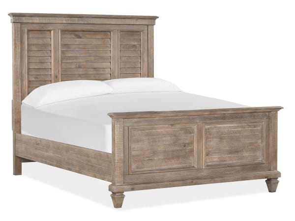 Lancaster - Complete Queen Shutter Panel Bed - Dovetail Gray