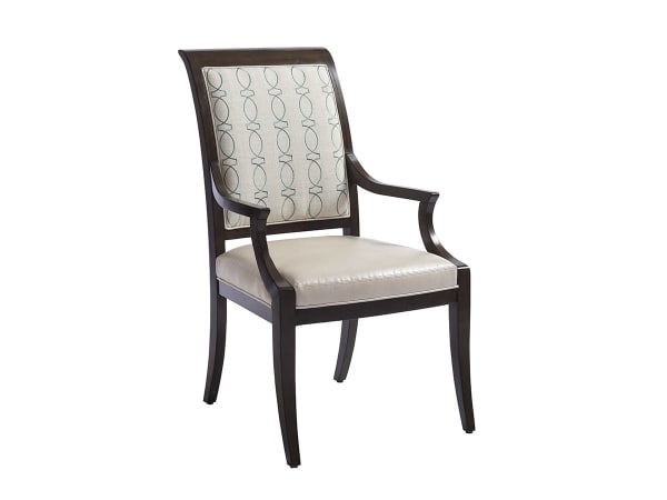 Brentwood - Kathryn Upholstered Arm Chair - Dark Brown
