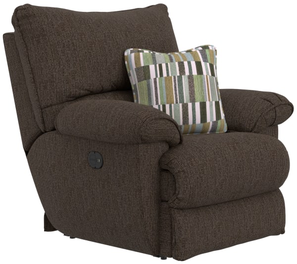 Lenny - Power Lay Flat Recliner - Chocolate