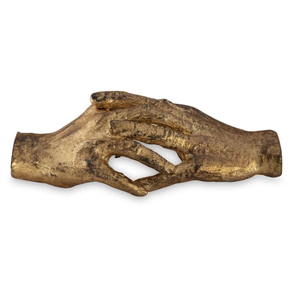 Hold My Hand - Sculpture - Gold
