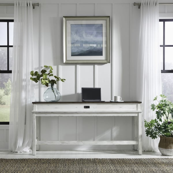 River Place - Console Bar Table - White