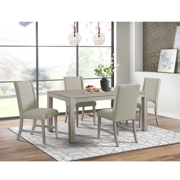 Eleanor - 5 Piece Standard Height Dining Set (Rectangular Table And Four Chairs) - White