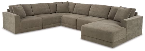Raeanna - Storm - 6-Piece Sectional With Raf Corner Chaise
