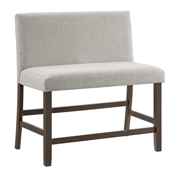 Seneca - Counter Bench With Upholstered Back - Brown