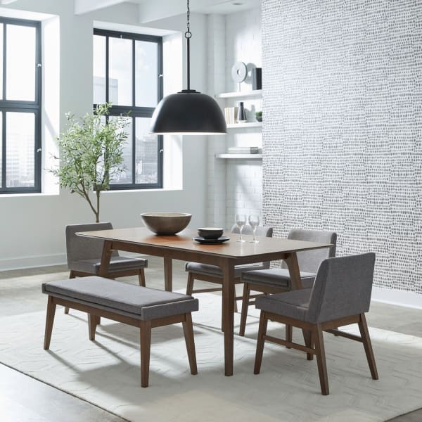 Space Savers - 6 Piece Leg Table Set - Brown