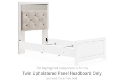 Altyra - White - Twin UPH Panel Headboard