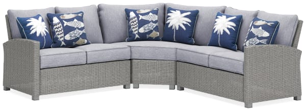 Naples Beach - 3 Pc. - Sectional Lounge - Light Gray