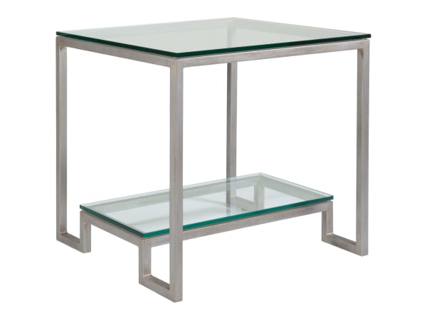 Metal Designs - Bonaire Square End Table - Pearl Silver - 25"