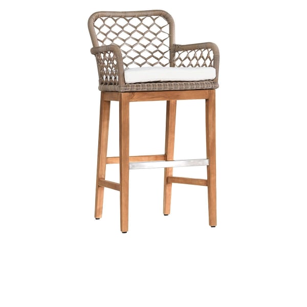 Paulo - 27" Outdoor Bar Stool - Gray